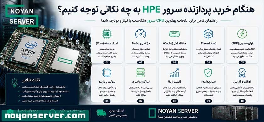 راهنمای خرید پردازنده سرور HPE